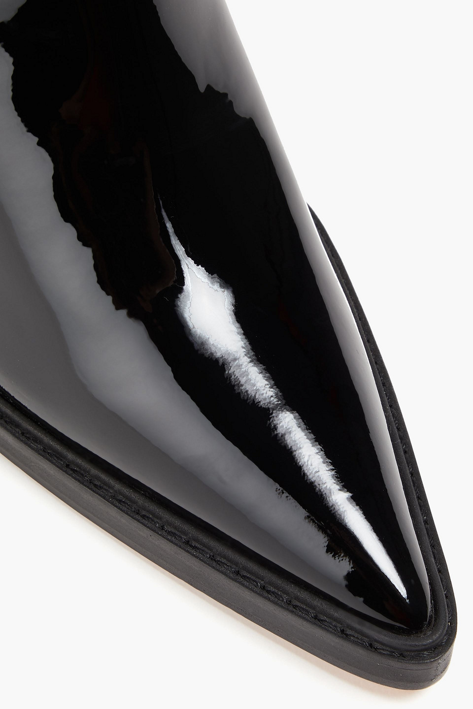 Thom Browne Patent-leather Ankle Boots In Black