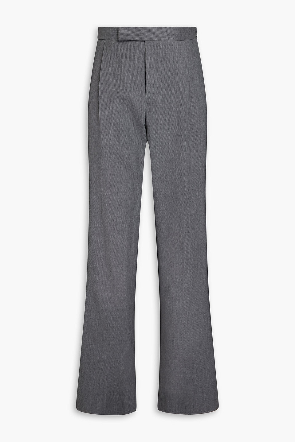Thom Browne Pleated Grain De Poudre Wool Pants In Gray