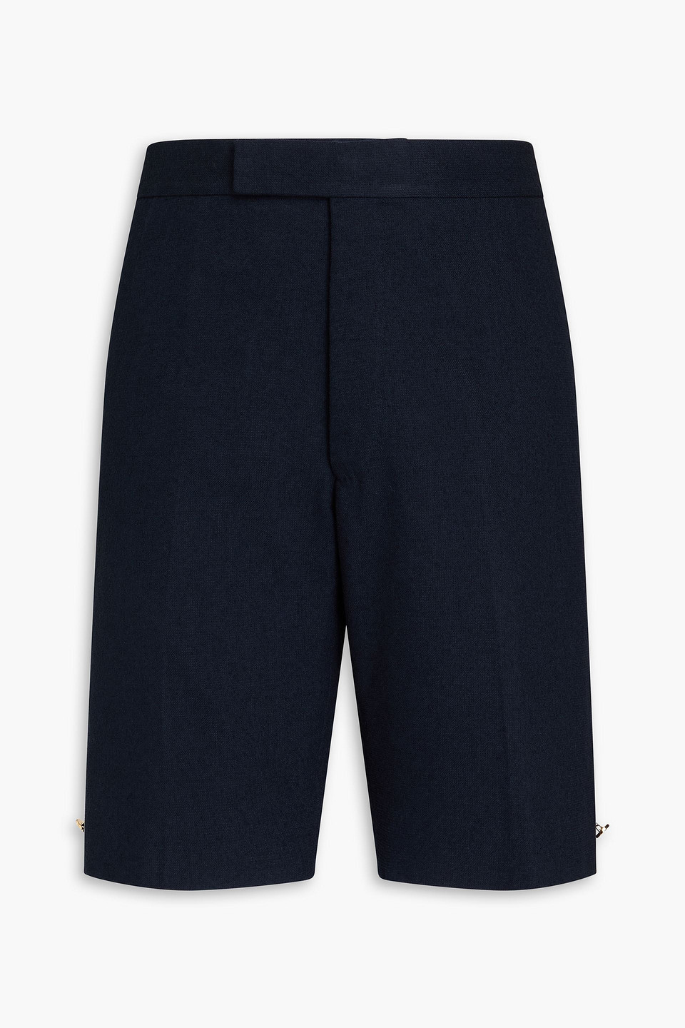 THOM BROWNE STRIPED COTTON-BLEND BOUCLÉ SHORTS