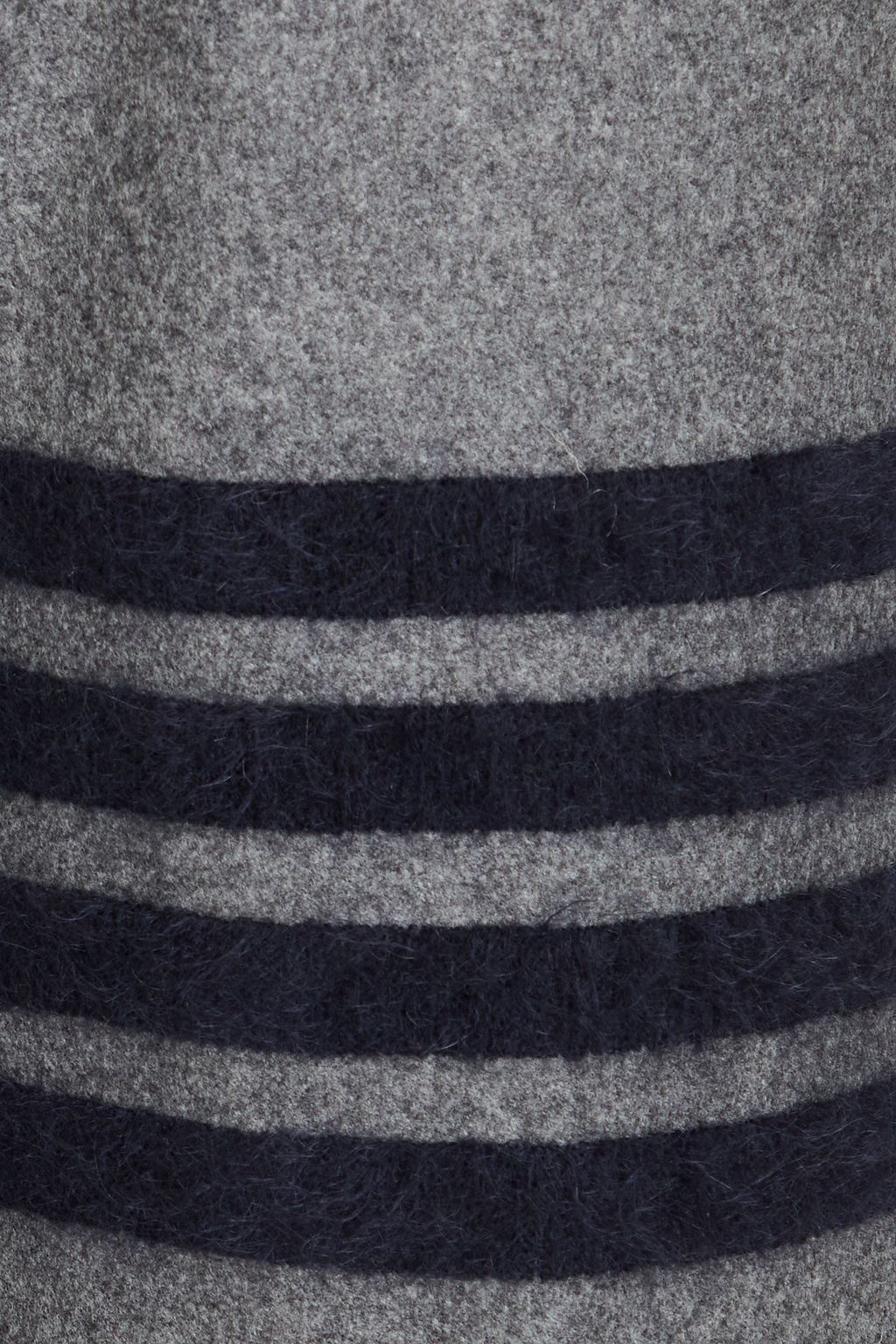 THOM BROWNE Zweifarbige Hose aus Wollfilz mit Streifen