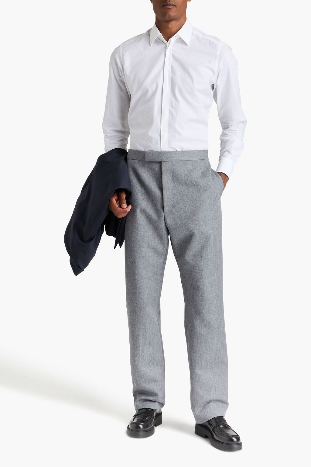 THOM BROWNE Hose aus Woll-Twill