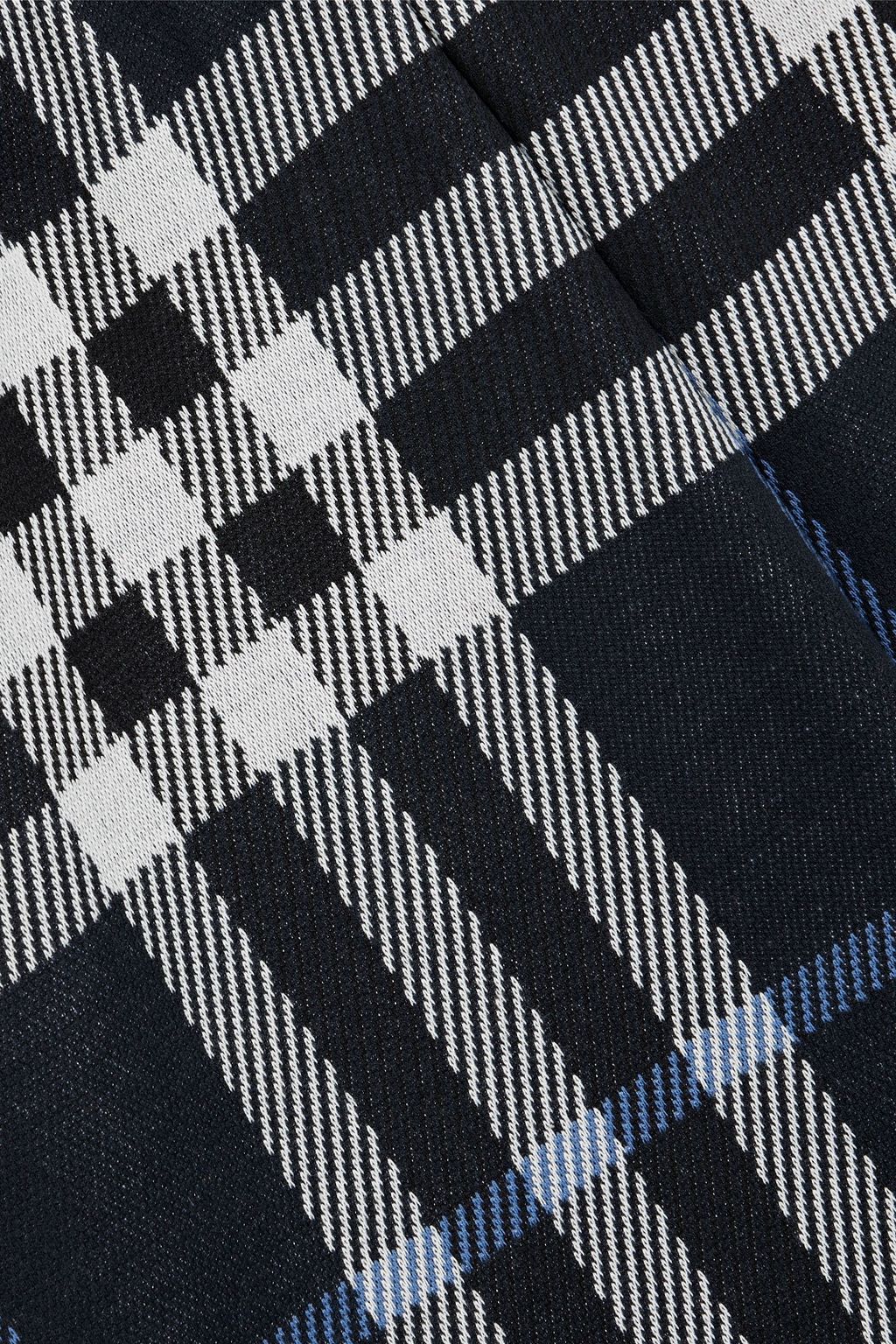 BURBERRY Checked cotton-jacqaurd shorts