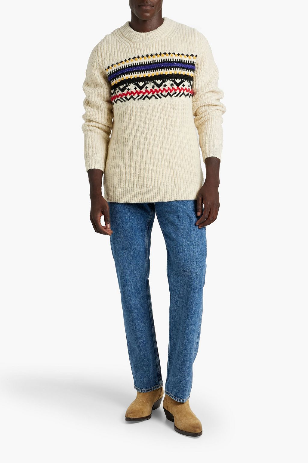 ISABEL MARANT Gerald Fair Isle wool-blend sweater