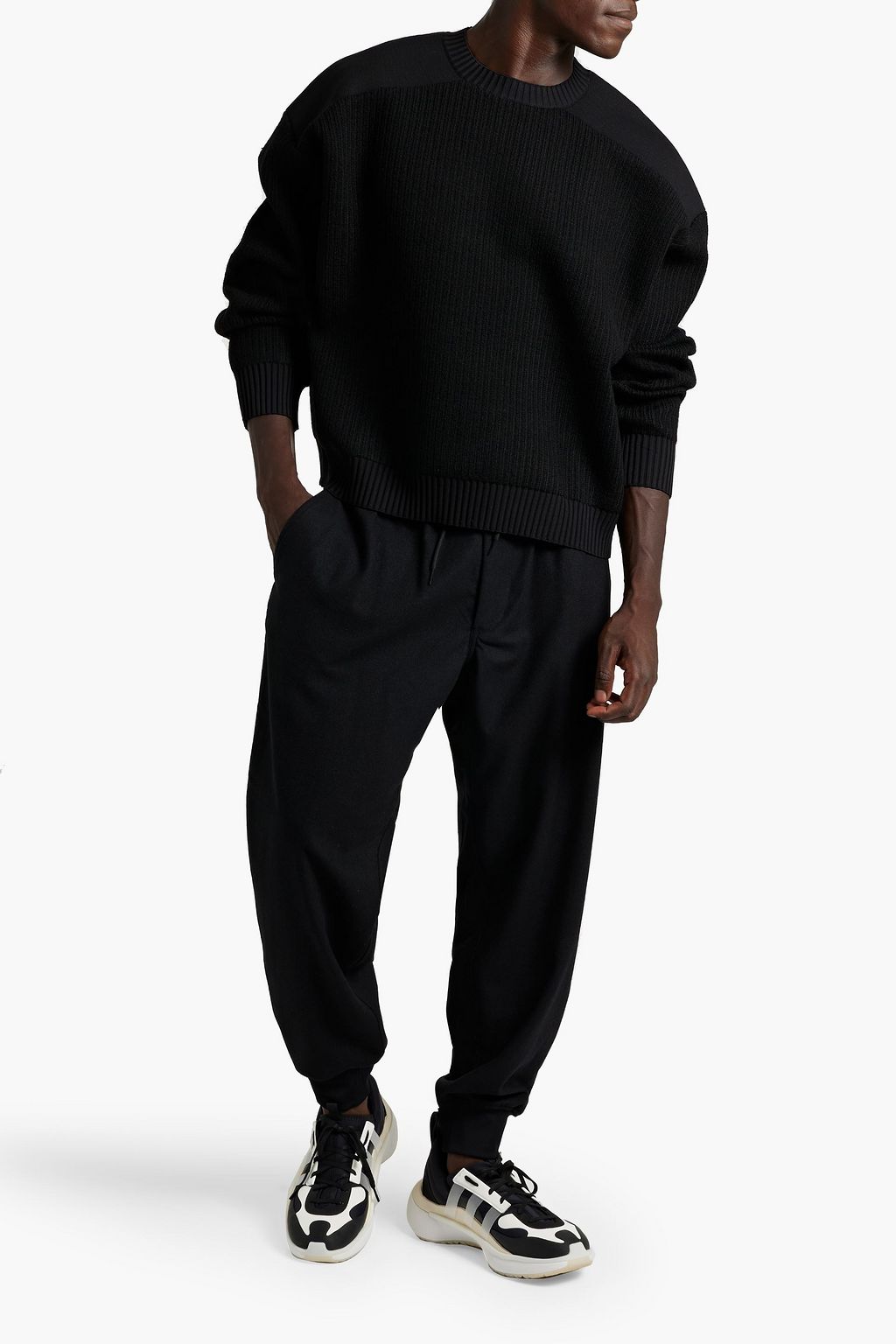Y-3 Ribbed wool-blend sweater