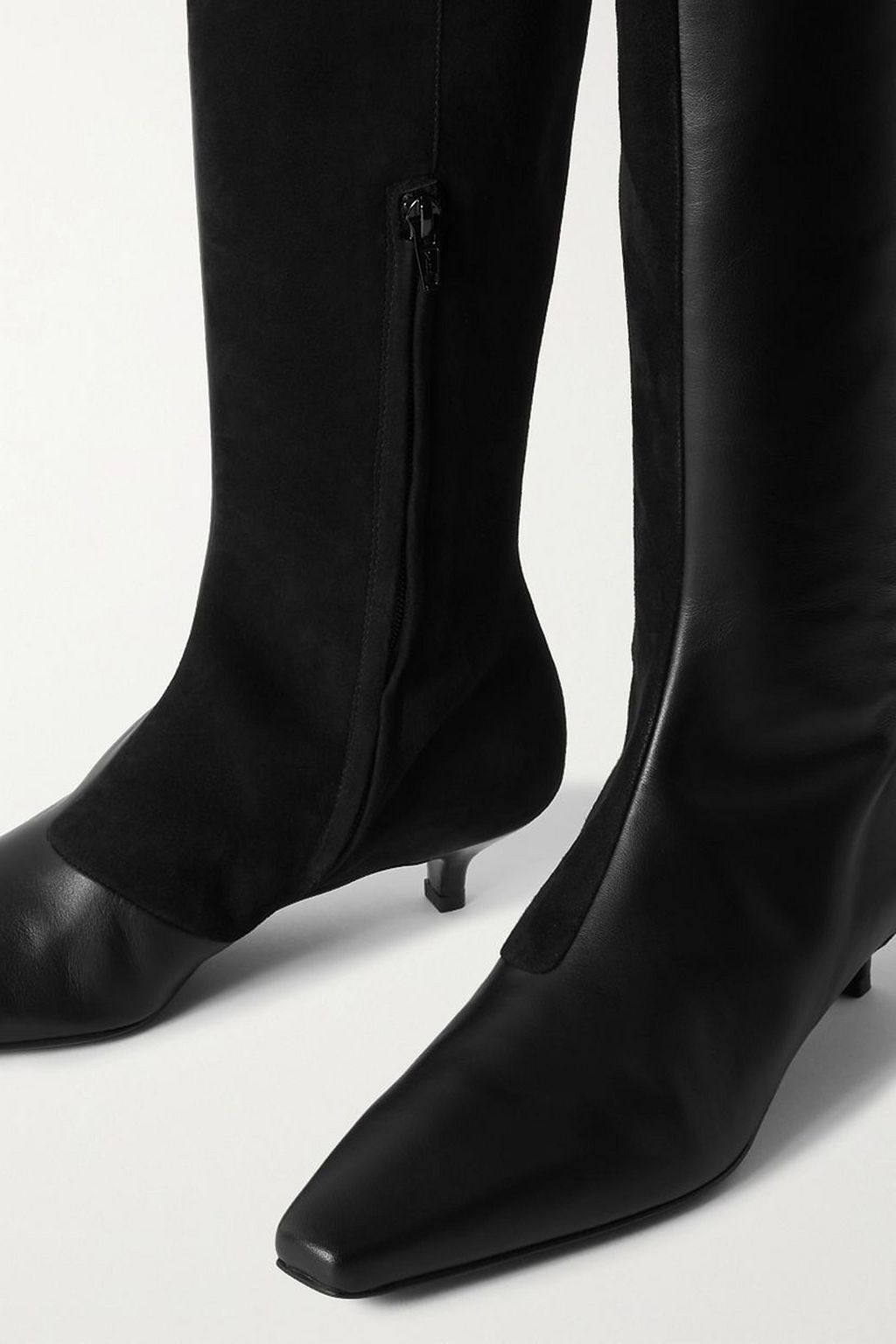 TOTEME The Slim leather and suede knee boots