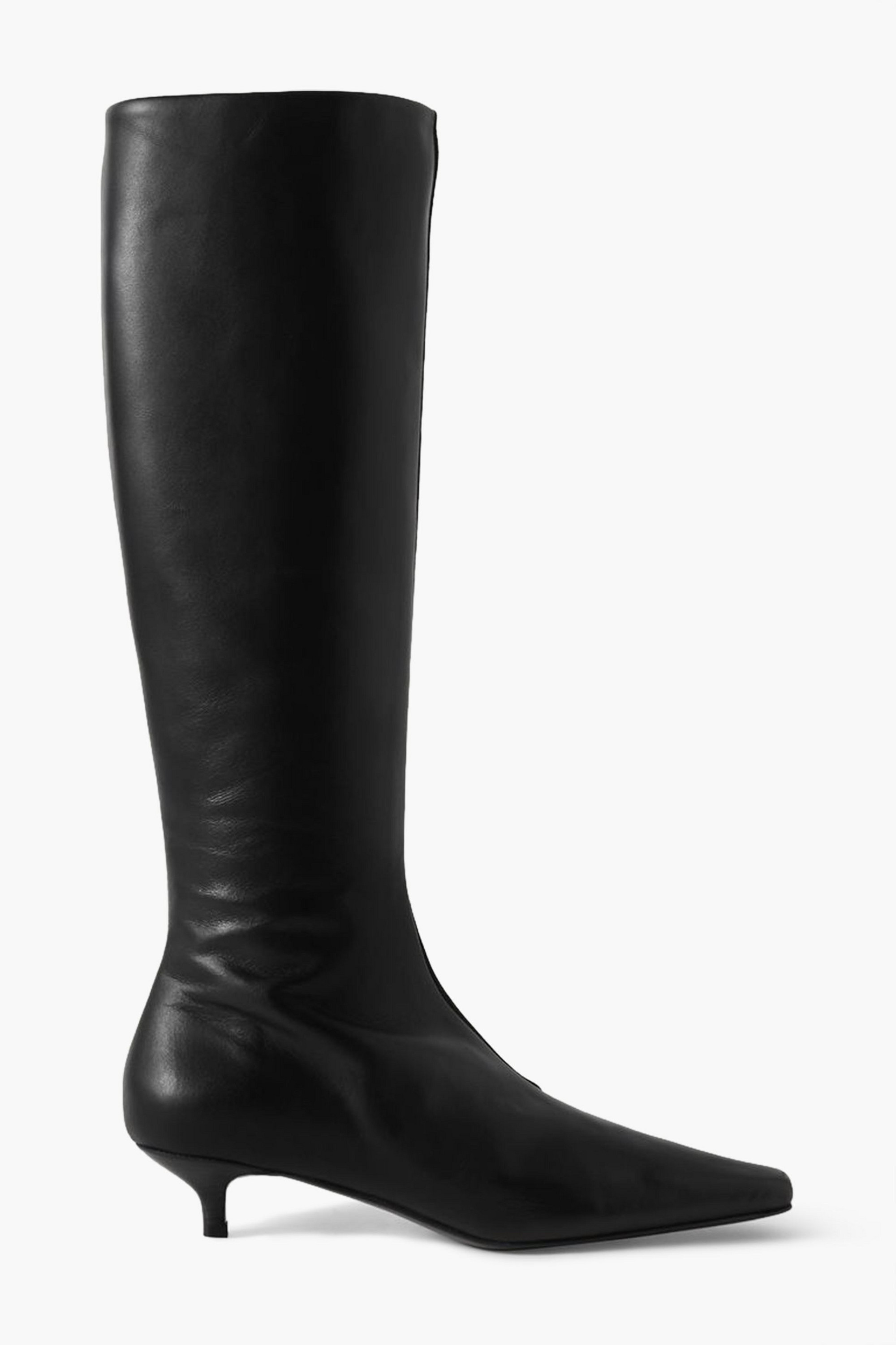 TOTEME The Slim leather and suede knee boots
