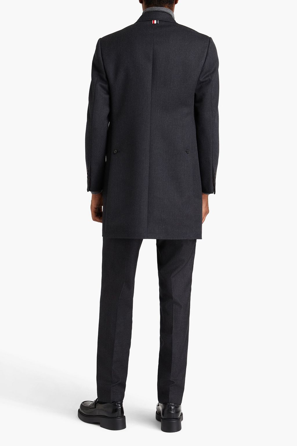THOM BROWNE Mantel aus Woll-Twill