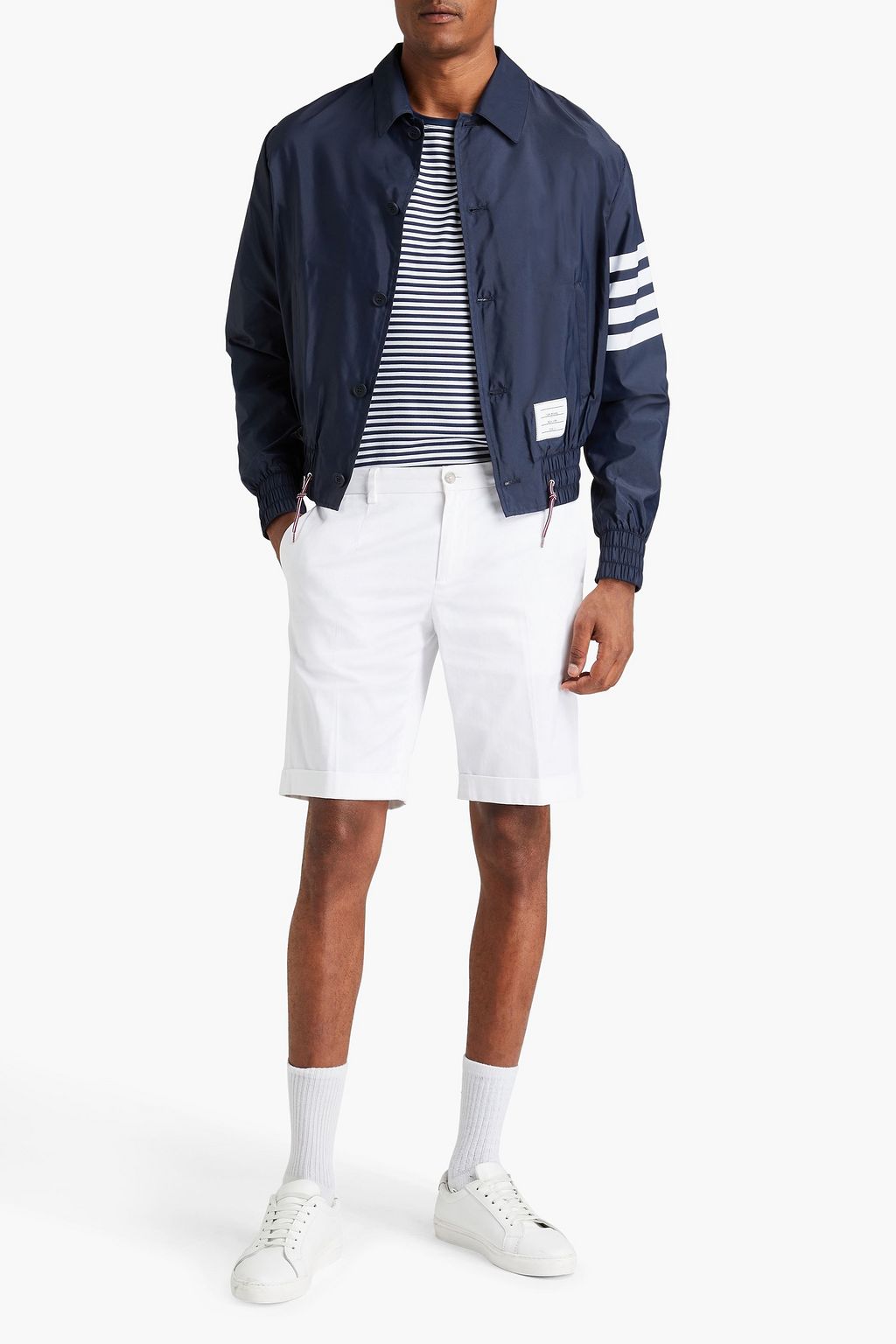 THOM BROWNE Striped shell jacket