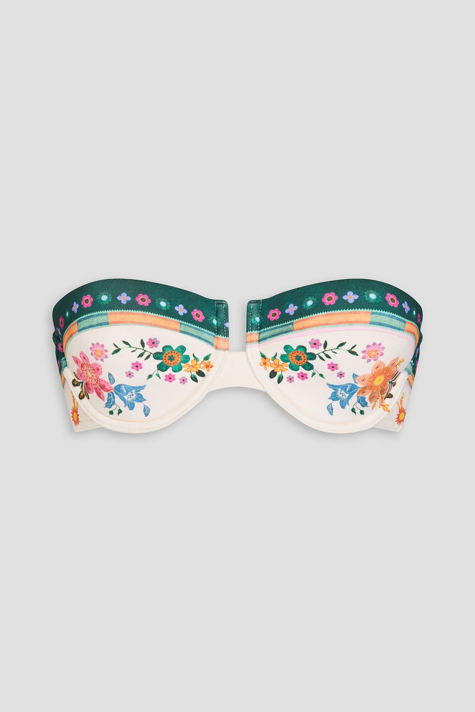 Zimmermann Ginger Balconette Bra In Cream Multi