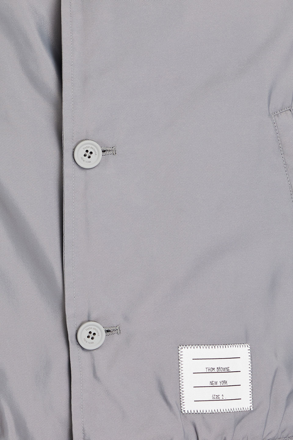 Thom Browne Striped Shell Jacket In Gray