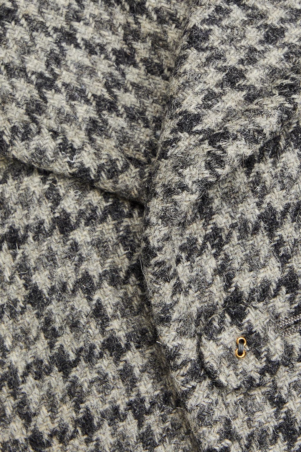 THOM BROWNE Houndstooth wool-tweed peacoat