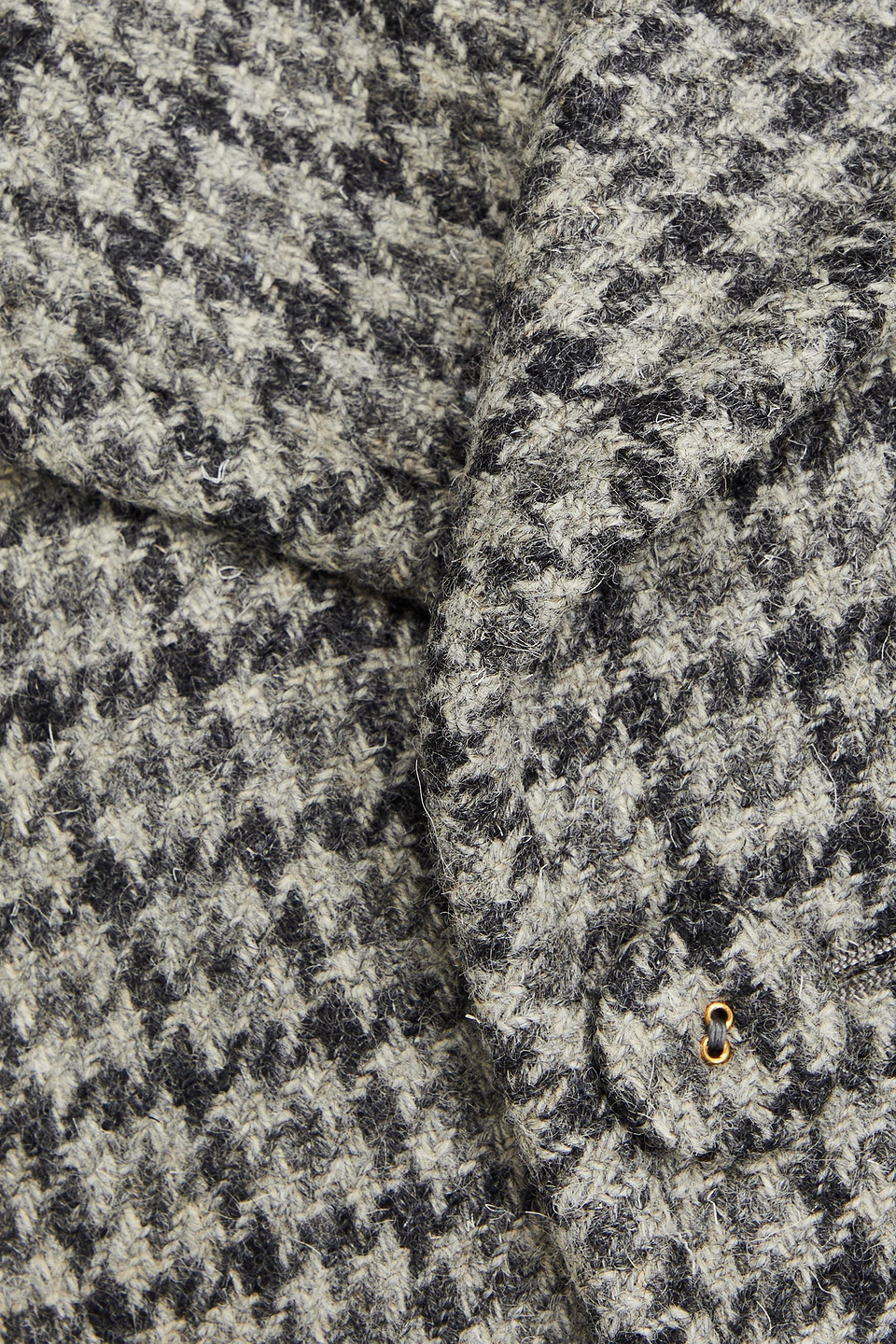 THOM BROWNE HOUNDSTOOTH WOOL-TWEED PEACOAT