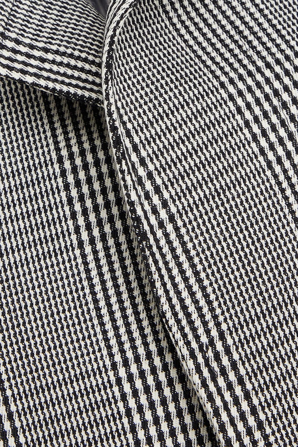 THOM BROWNE Mantel aus Woll-Twill mit Hahnentrittmuster