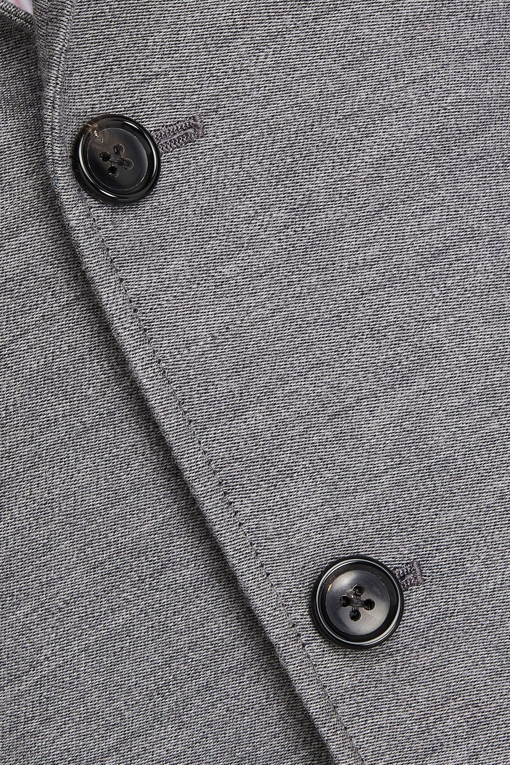 THOM BROWNE Striped velvet-trimmed wool-blend twill blazer