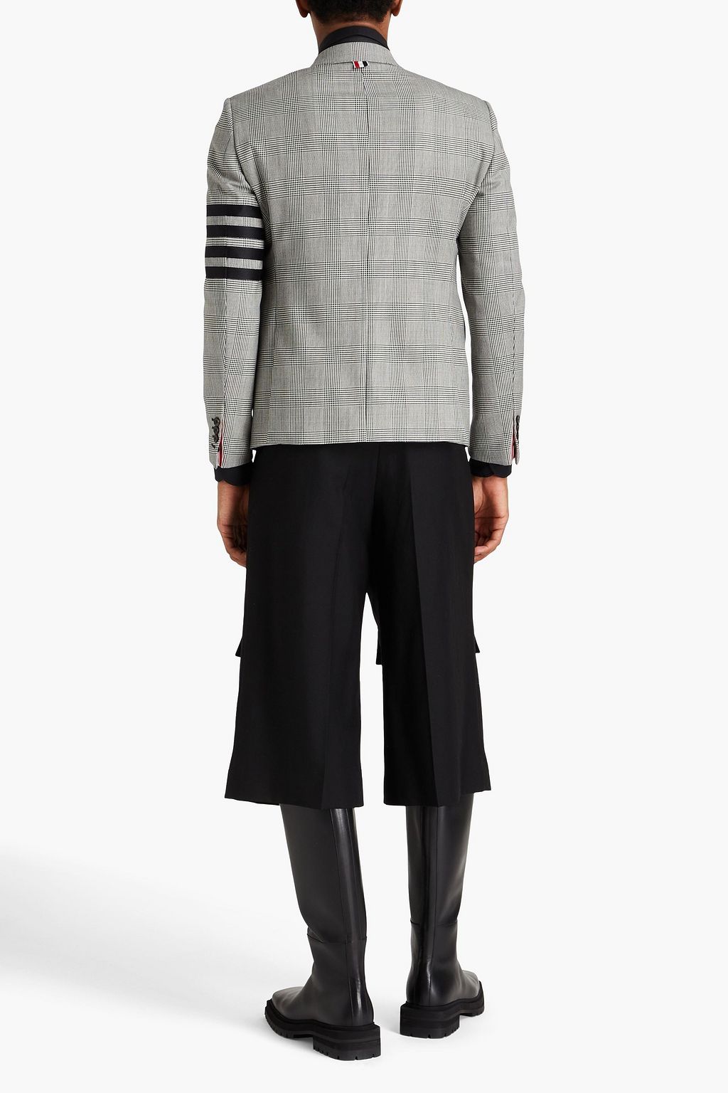 THOM BROWNE Gestreifter Blazer aus Wolle mit Glencheck-Muster