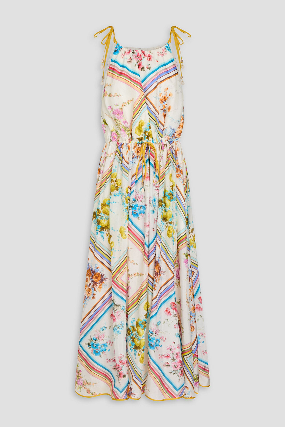 Zimmermann Maxikleid Aus Seidenchiffon Mit Print In Multi