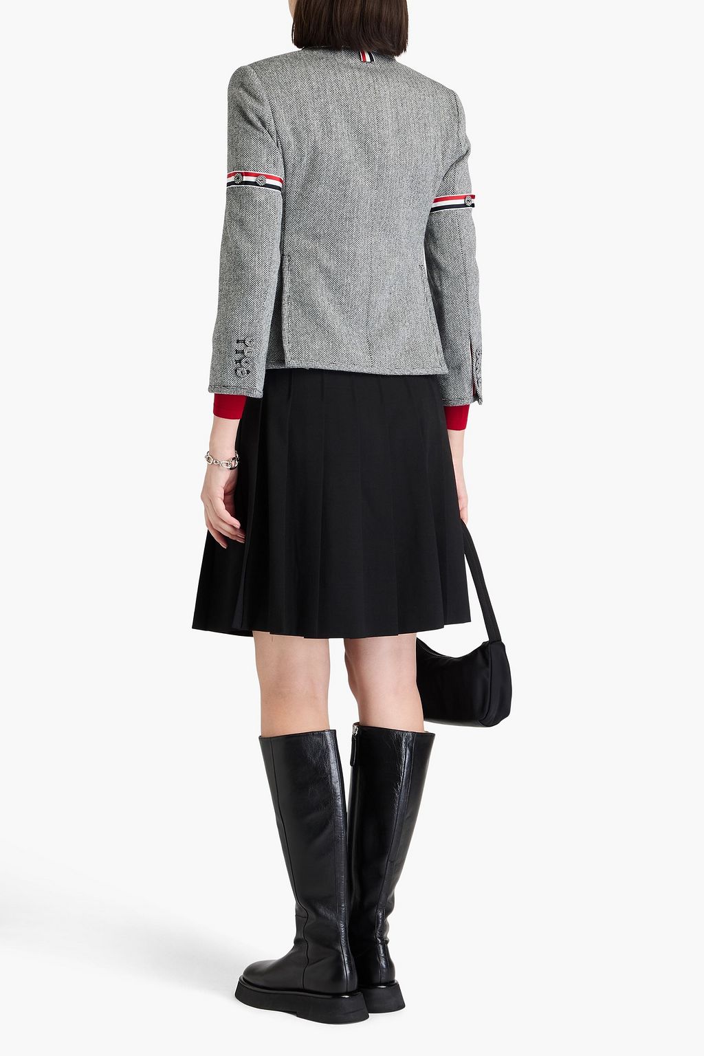 THOM BROWNE Blazer aus Wolle mit Fischgratmuster