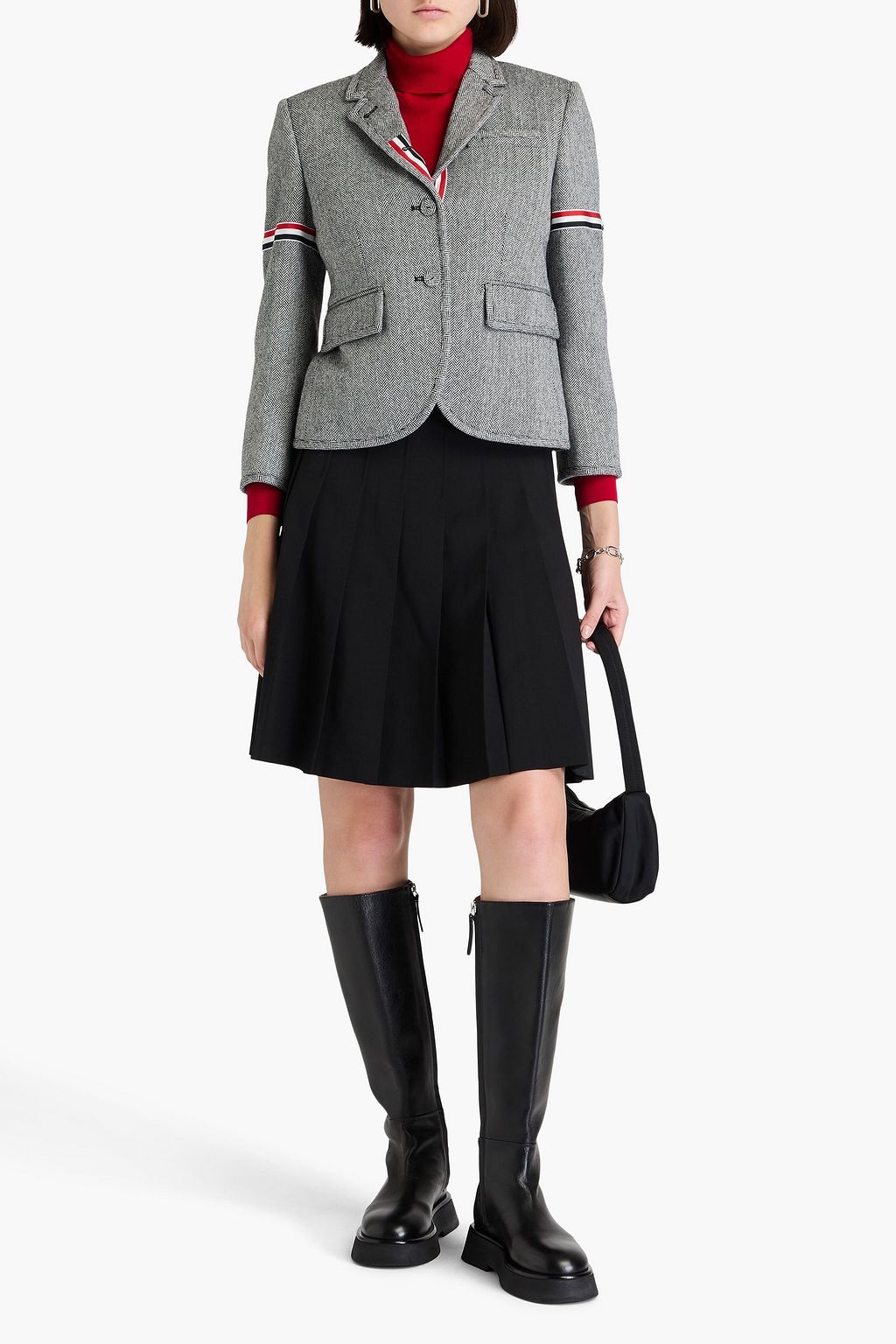 THOM BROWNE Blazer aus Wolle mit Fischgratmuster