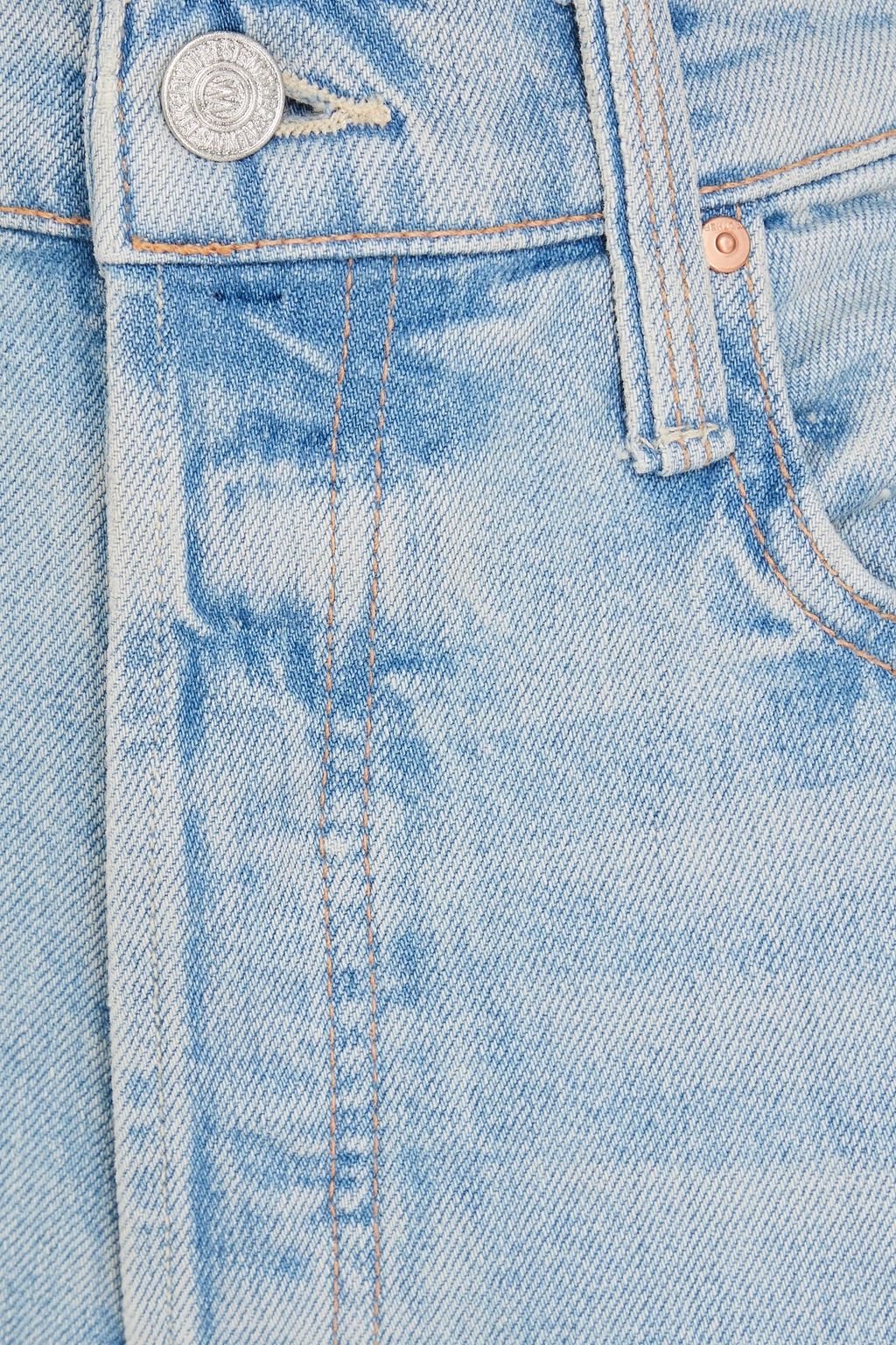 MOTHER The Curbside Ankle cropped high-rise tapered jeans