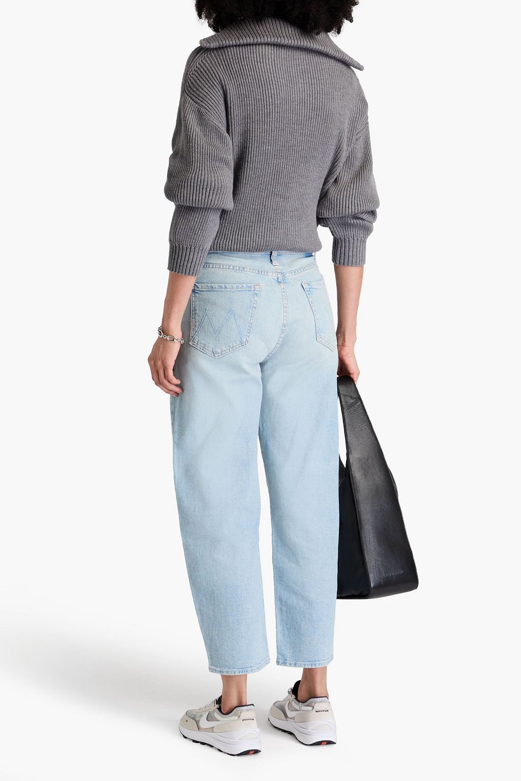 MOTHER The Curbside Ankle cropped high-rise tapered jeans