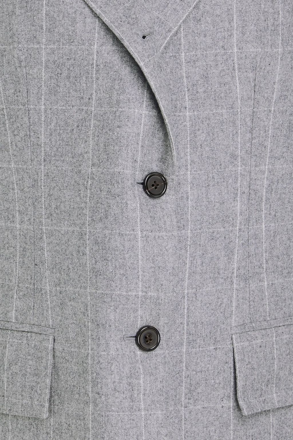 THOM BROWNE Checked wool and cashmere-blend flannel blazer