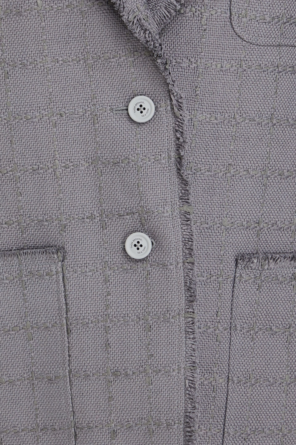 Thom Browne Checked Cotton-blend Tweed Blazer In Anthracite