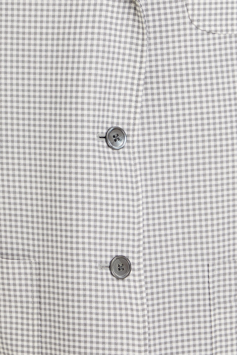 Thom Browne Gingham Wool Coat In Gray