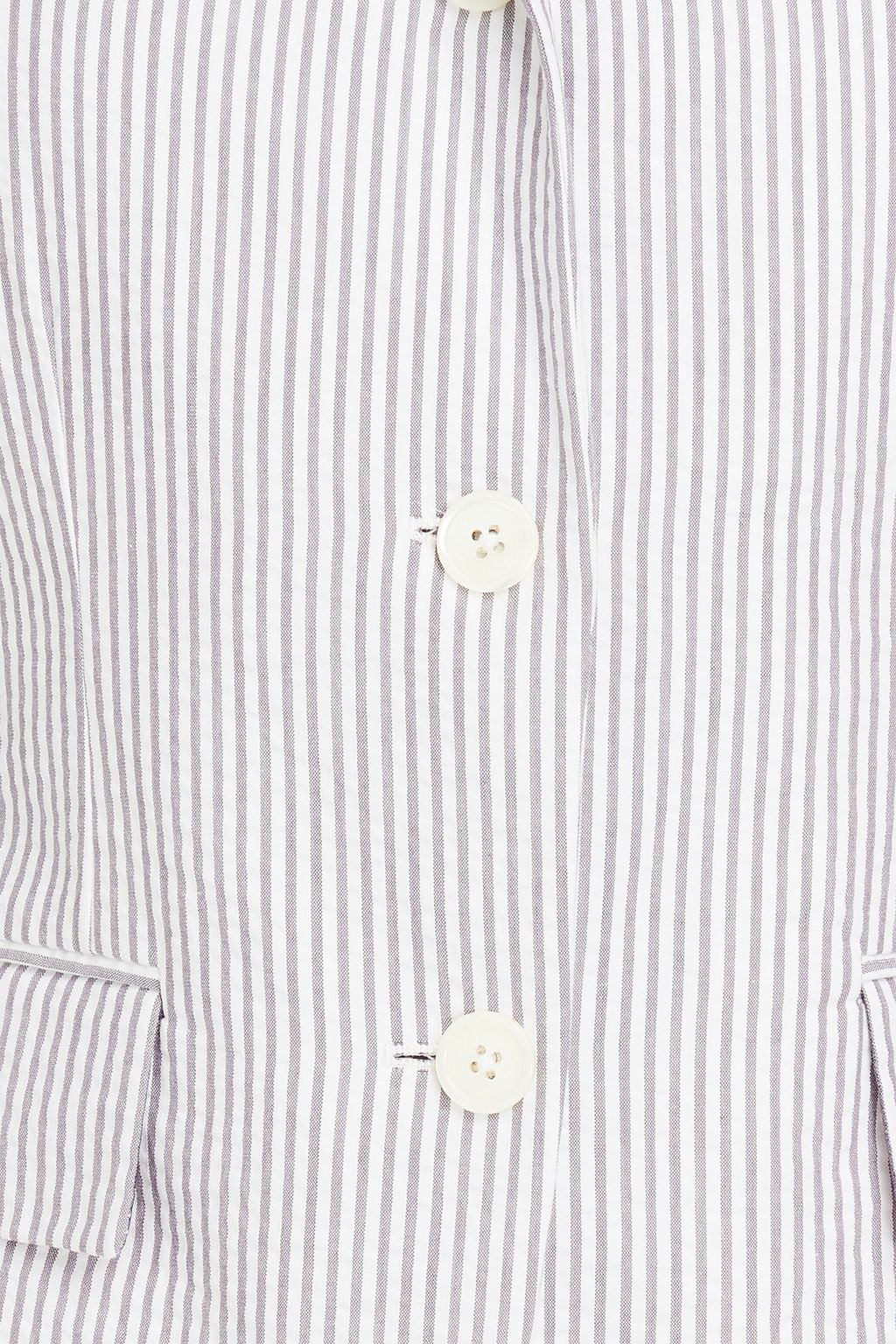 THOM BROWNE بليزر من نسيج سيرساكر القطني المخطط