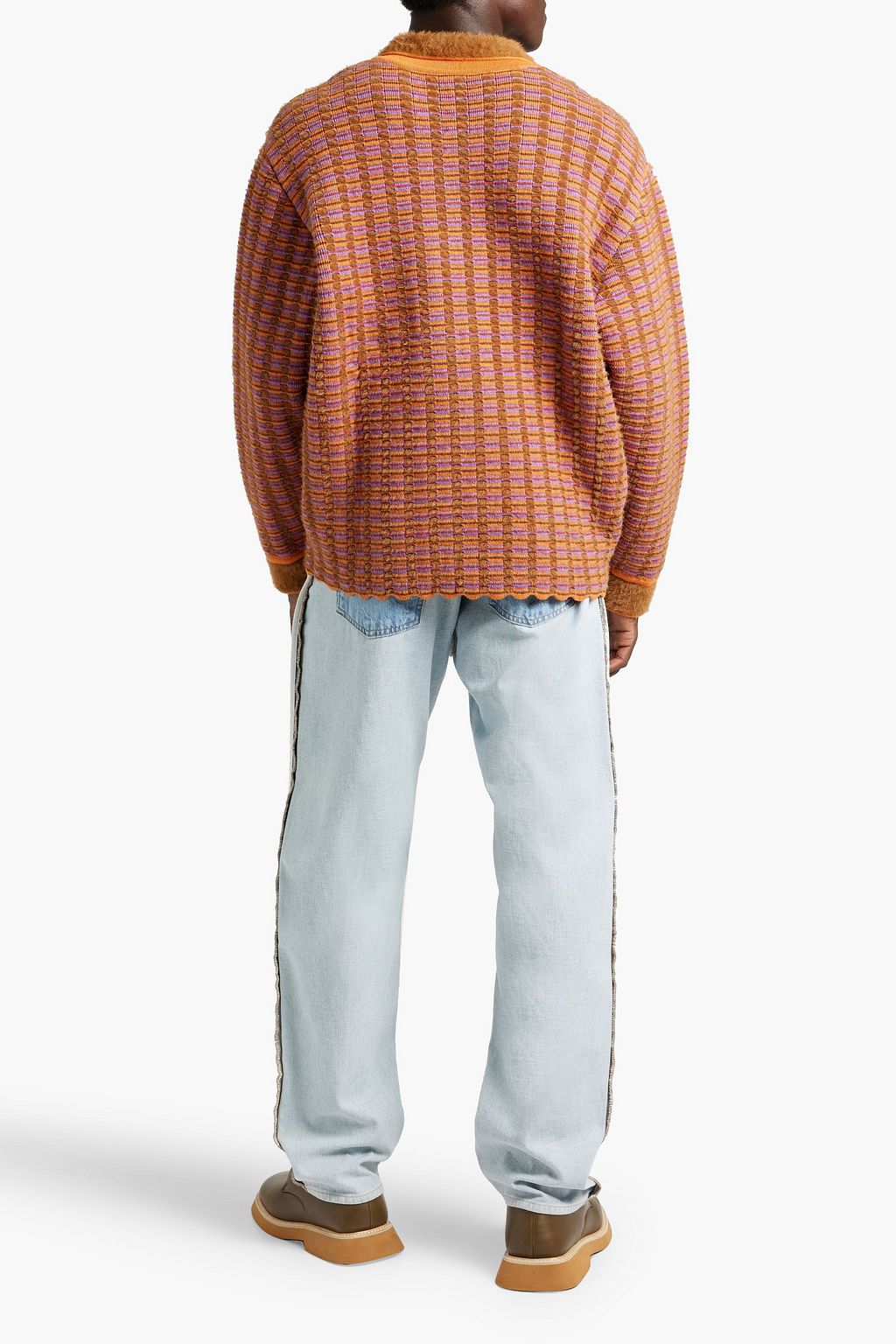 JACQUEMUS 자카드 니트 코튼 혼방 카디건