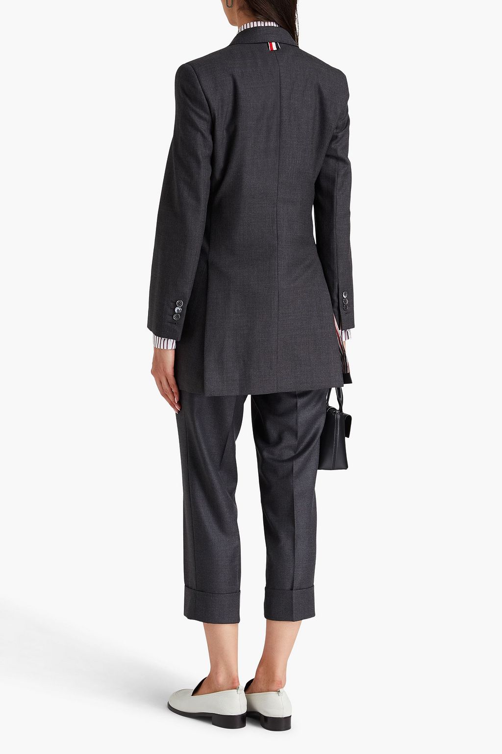 THOM BROWNE معطف من صوف التويل