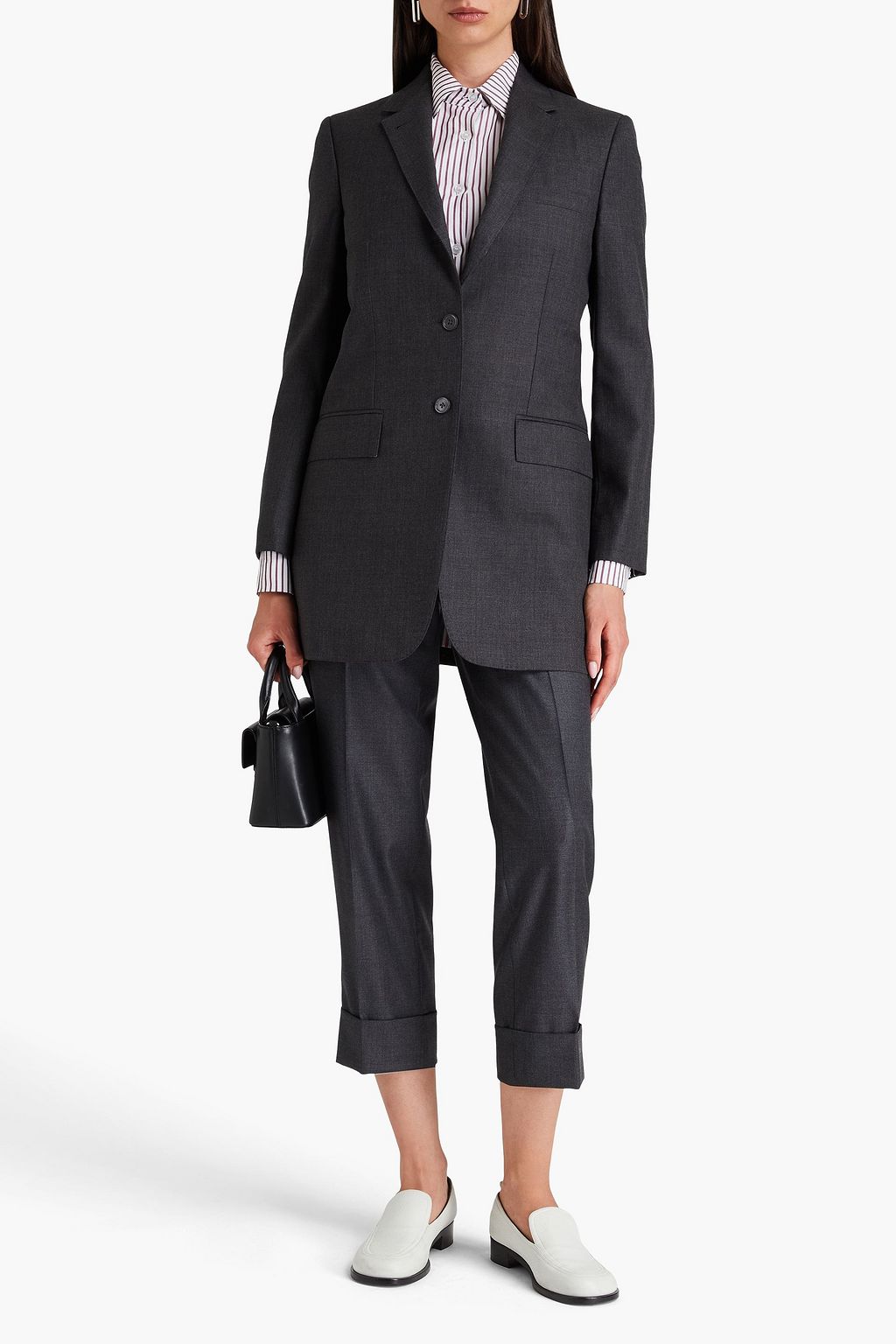 THOM BROWNE معطف من صوف التويل