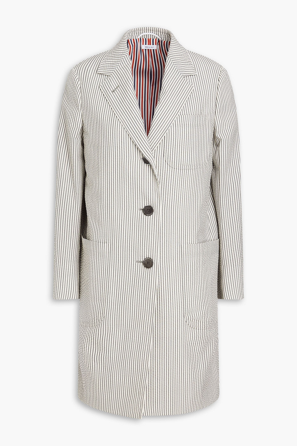 Thom Browne Single-breasted Wool Jacket In Gray