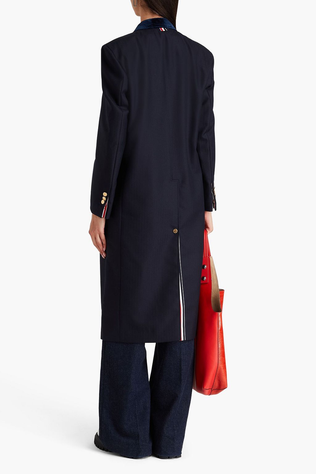 THOM BROWNE Herringbone wool coat