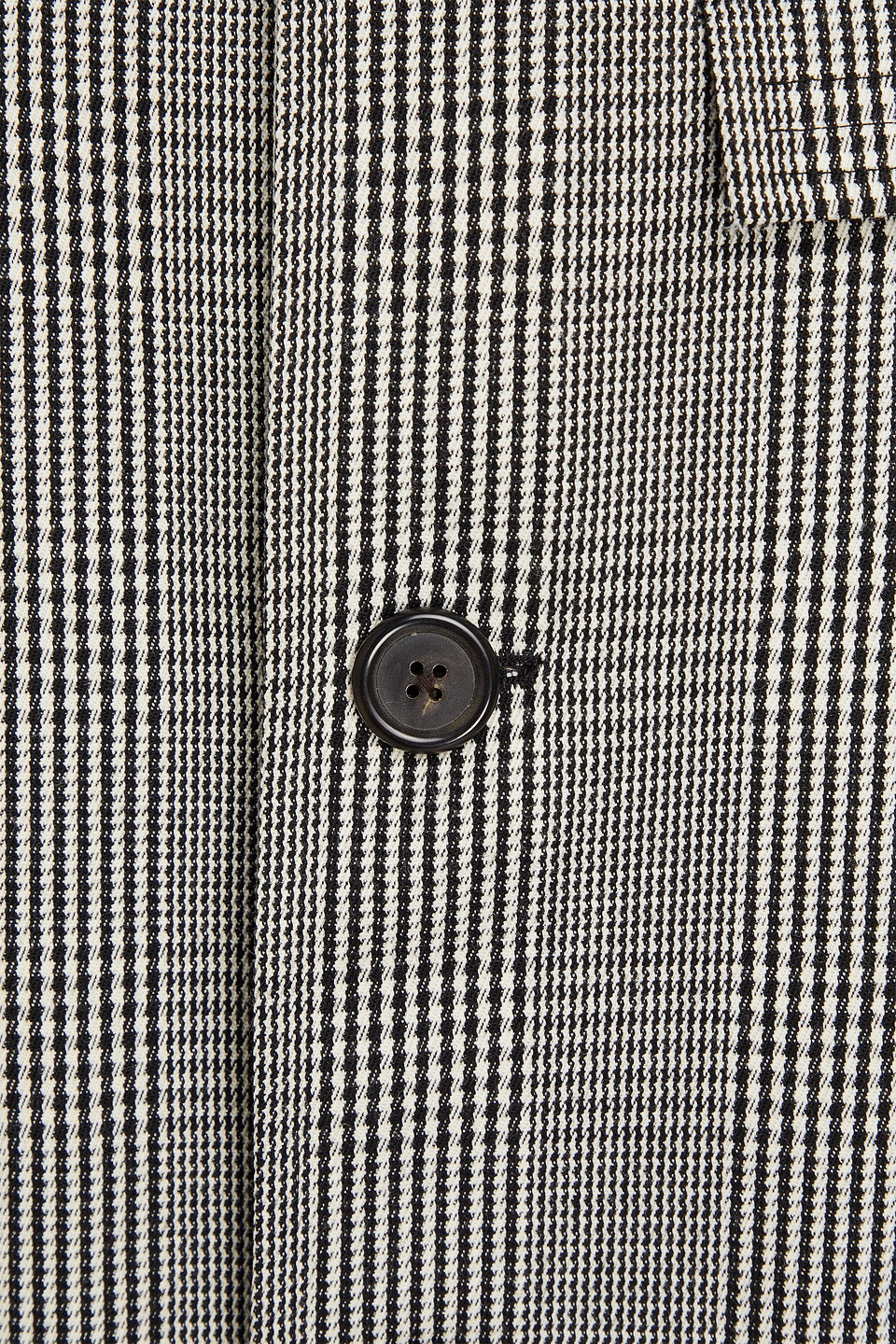 Thom Browne Prince Of Wales Checked Wool Coat In Black
