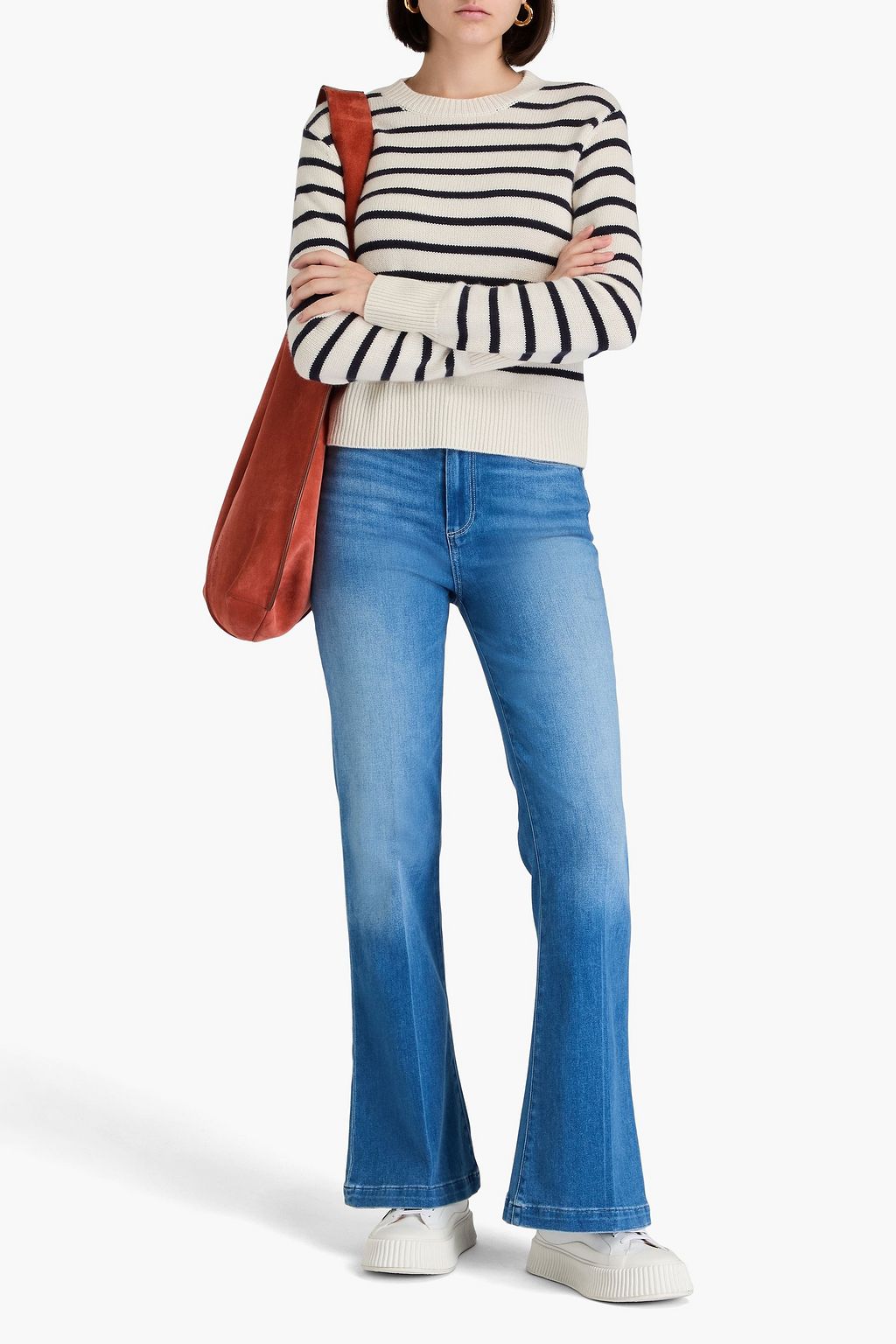 PAIGE Mid-rise flared jeans