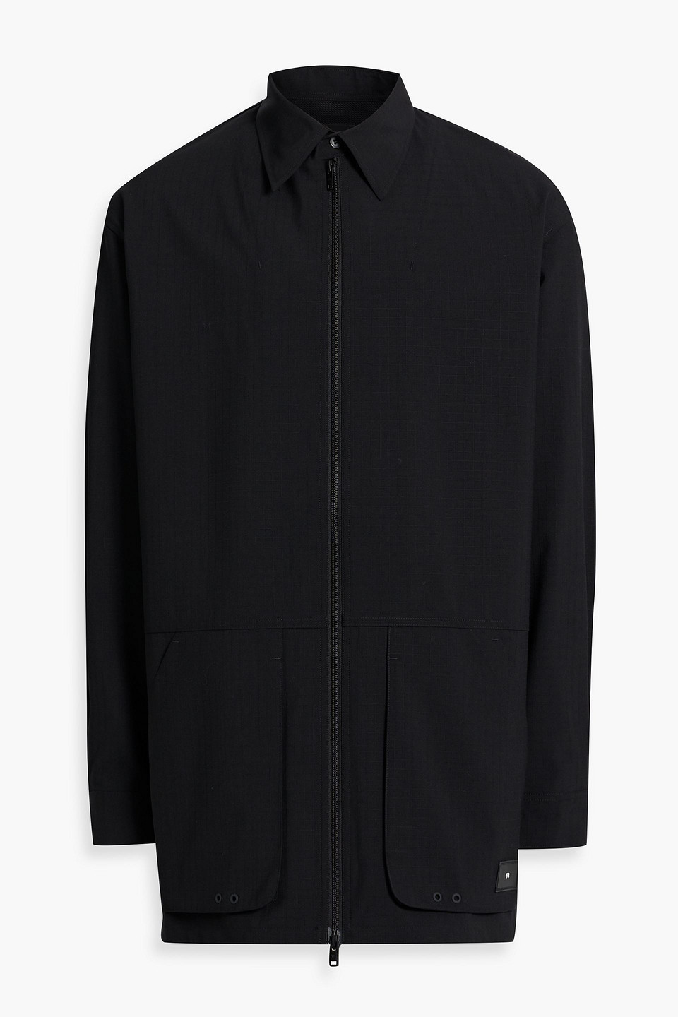 Y-3 Ripstop Zip-up Overshirt In Black ModeSens