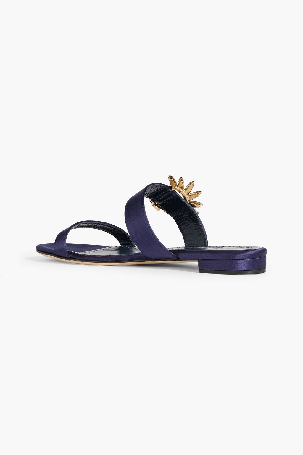 MANOLO BLAHNIK Chivela crystal-embellished satin sandals