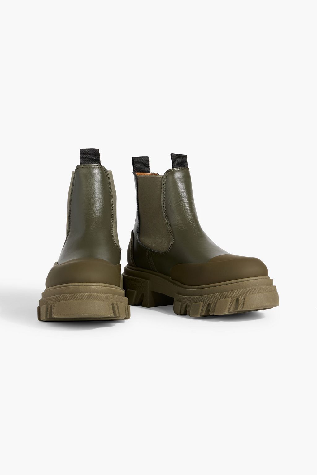GANNI Leather Chelsea boots