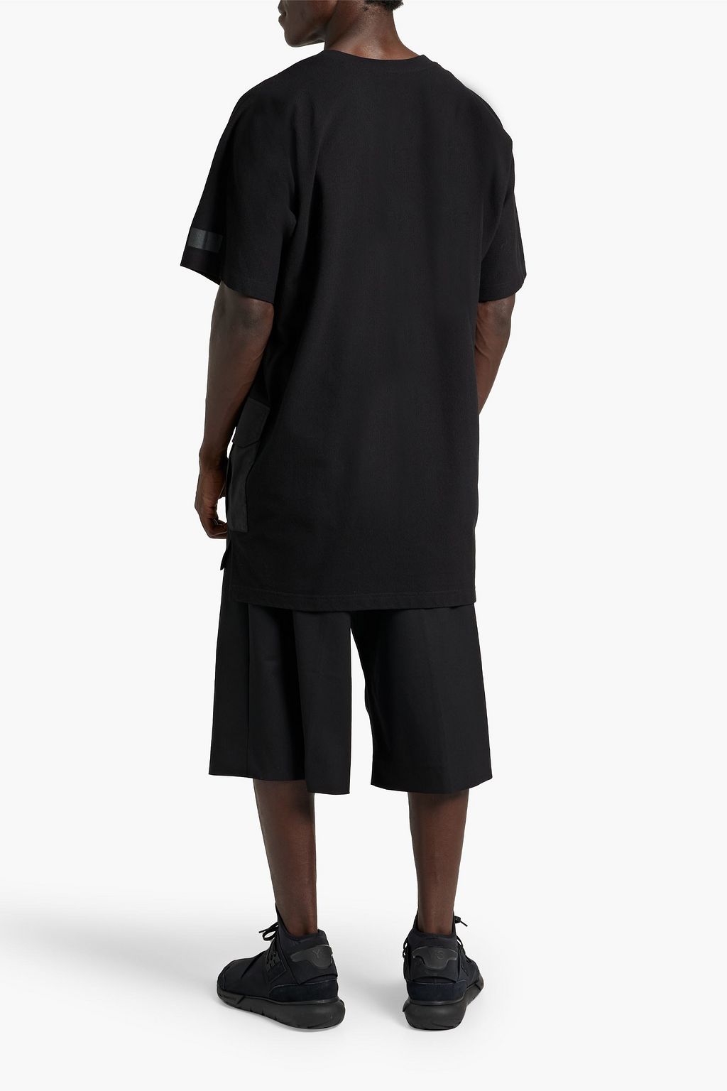Y-3 Shell-paneled cotton-jersey T-shirt