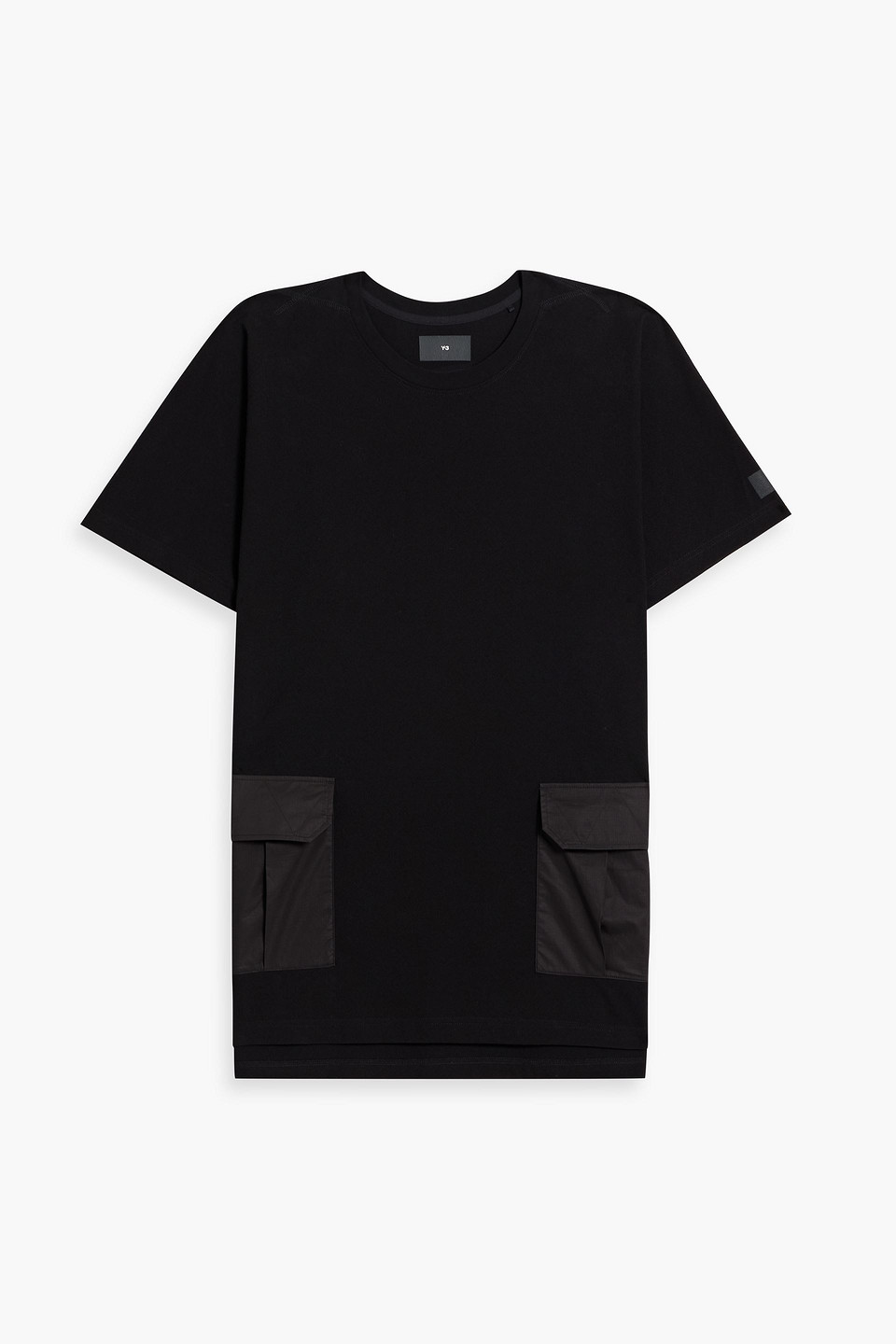 Y-3 Shell-paneled Cotton-jersey T-shirt In Black