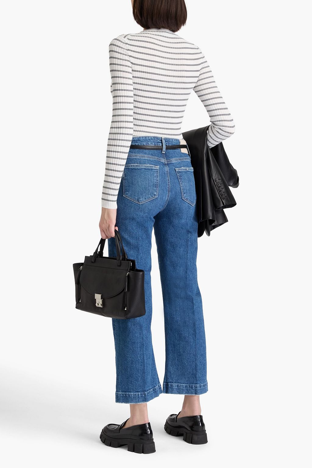 PAIGE Mid-rise straight-leg jeans