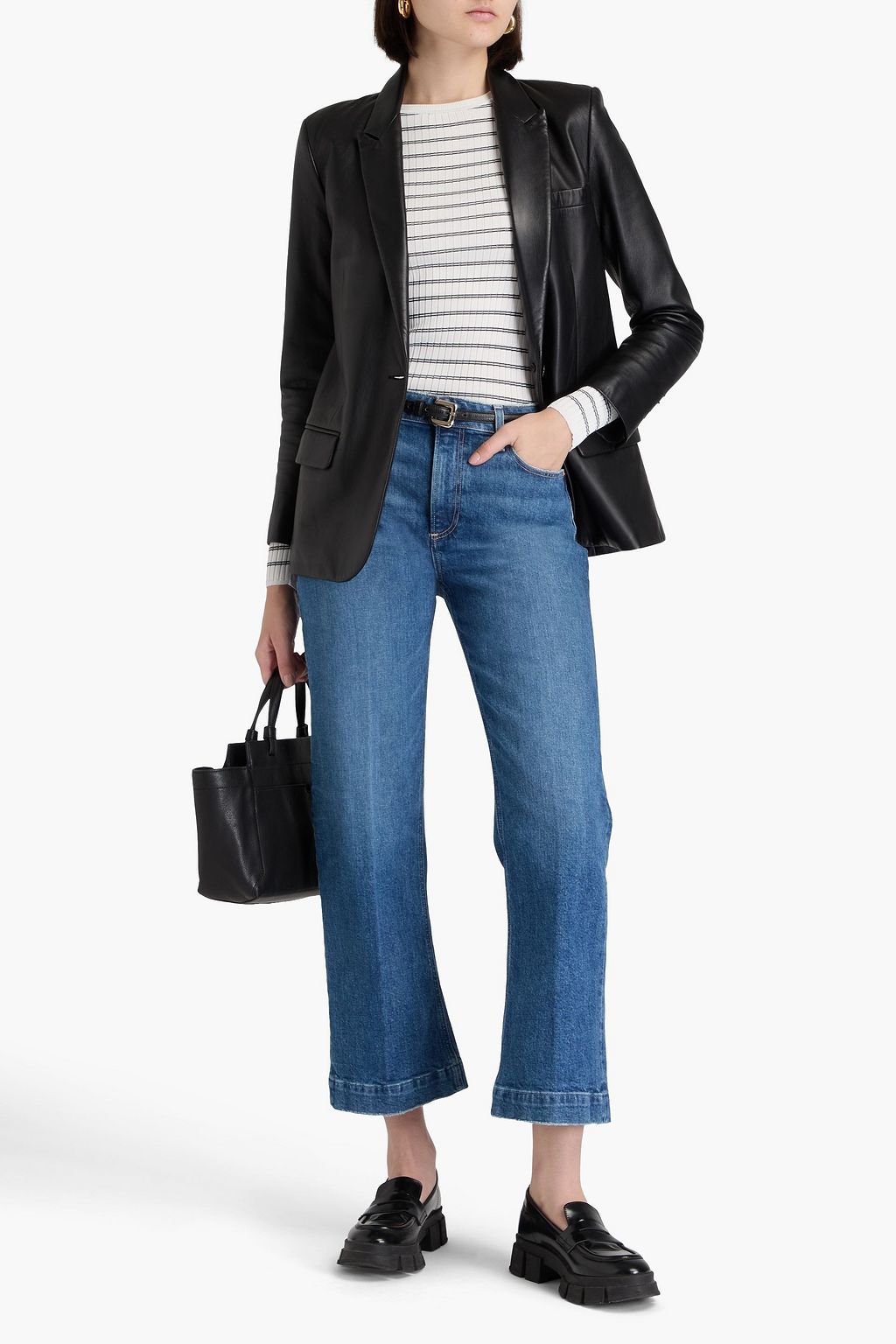 PAIGE Mid-rise straight-leg jeans
