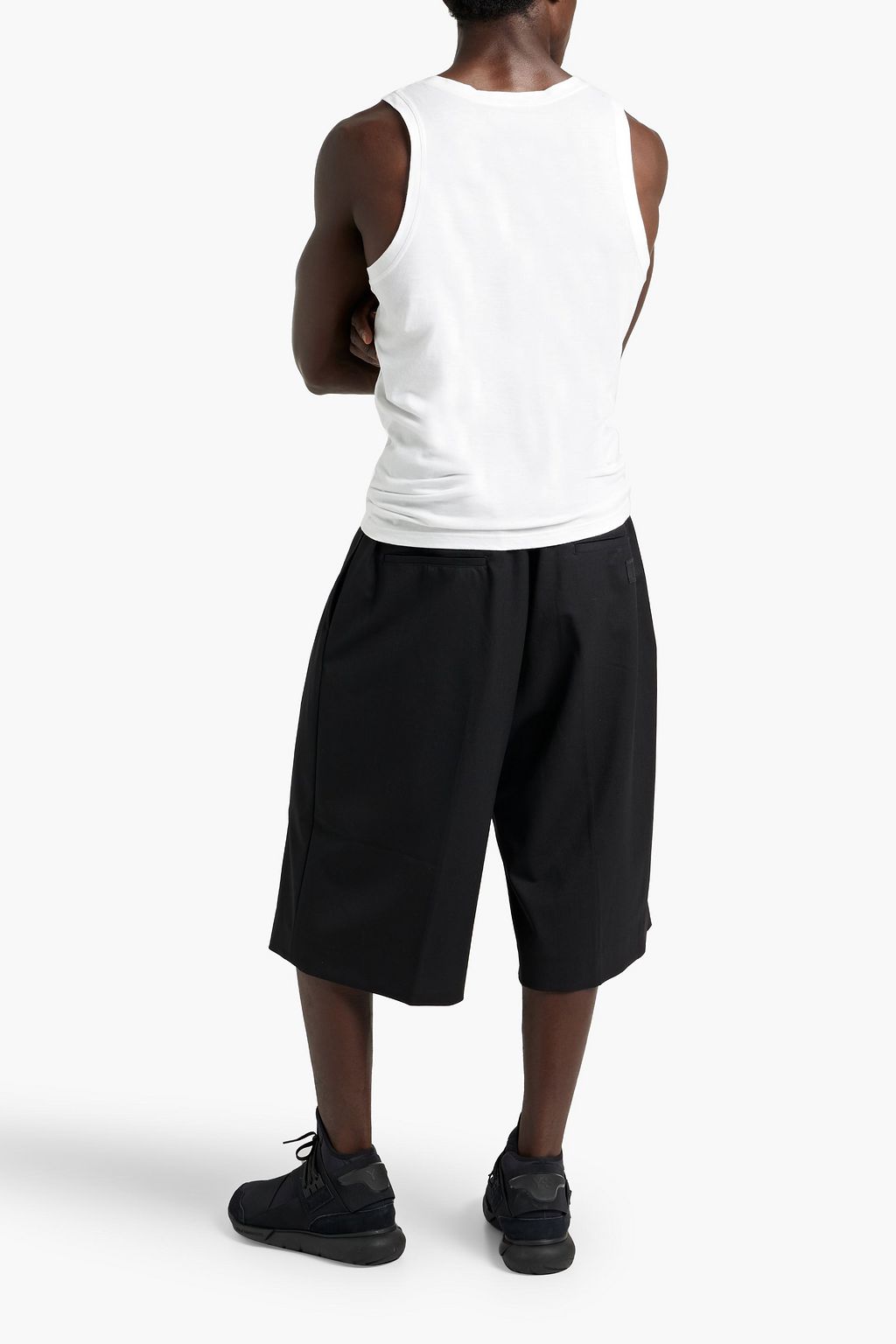 Y-3 Cotton-blend drawstring shorts