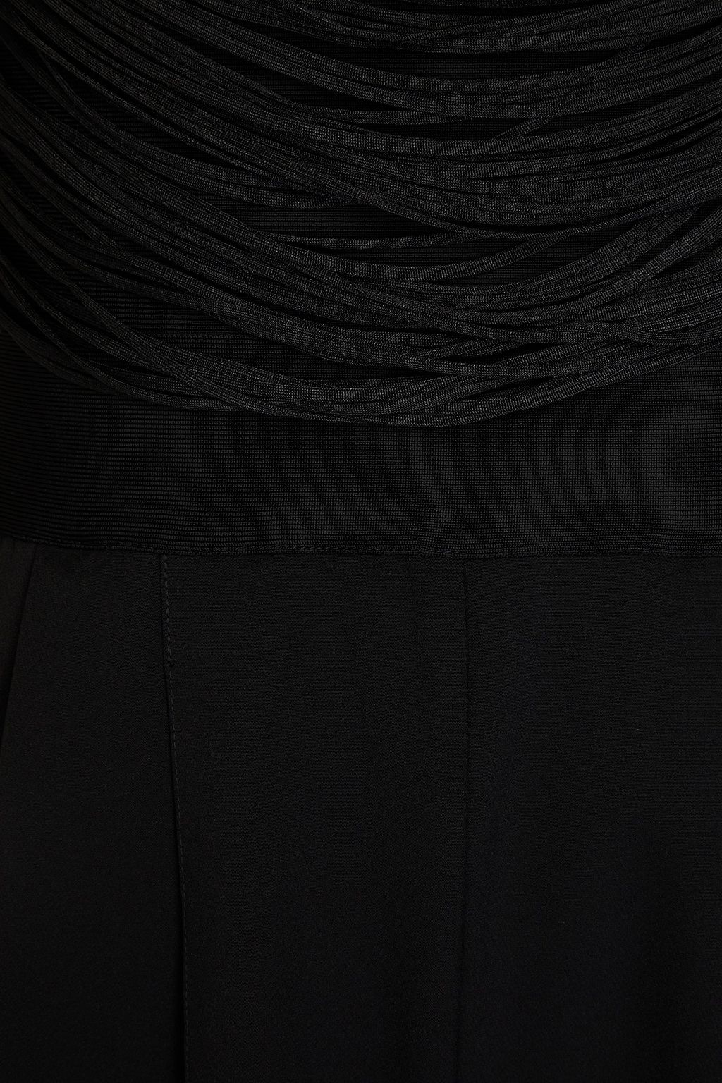 HERVÉ LÉGER Fringed bandage and crepe jumpsuit