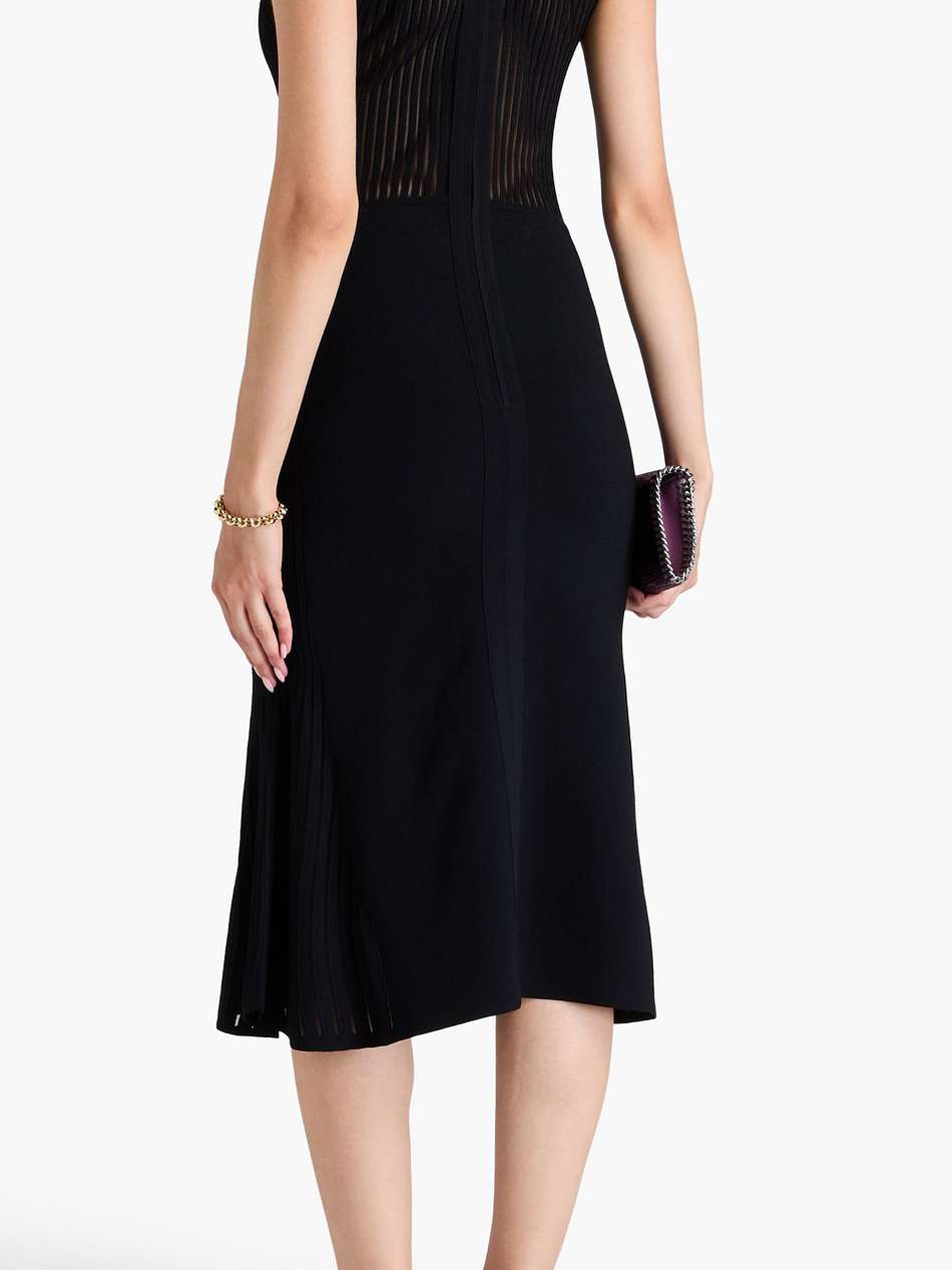 ribbed-knit midi dress