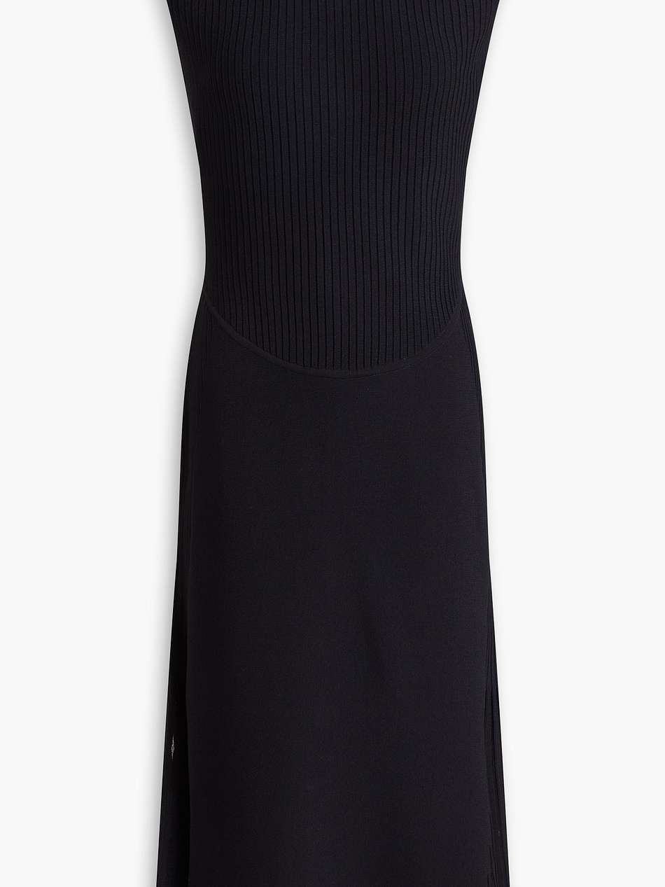 ribbed-knit midi dress