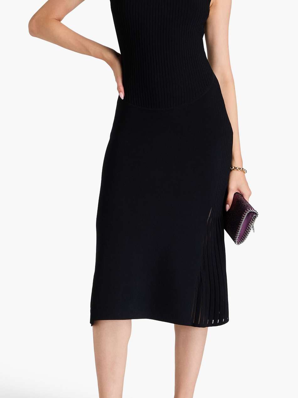 ribbed-knit midi dress