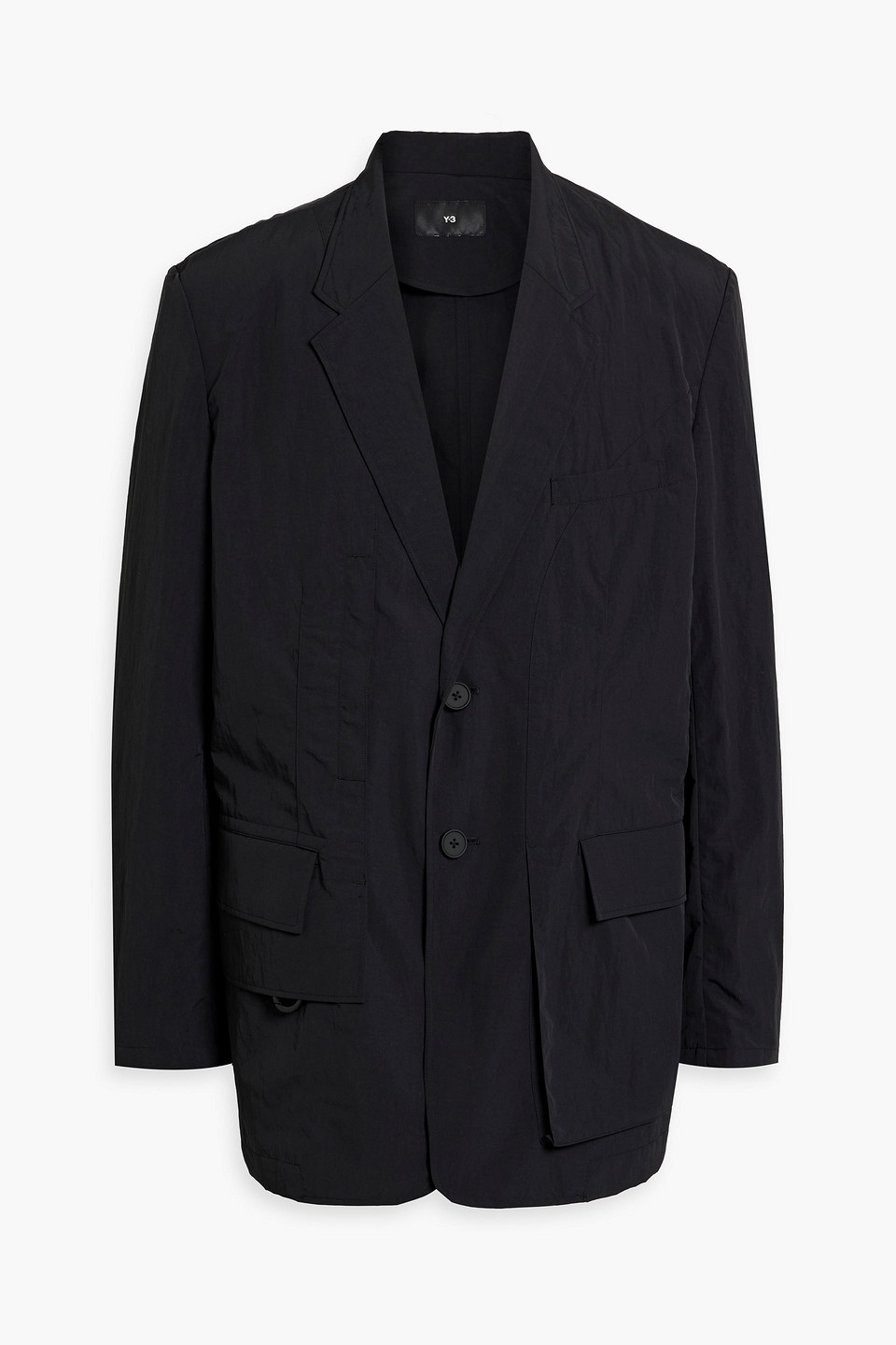 Crinkled cotton-shell blazer