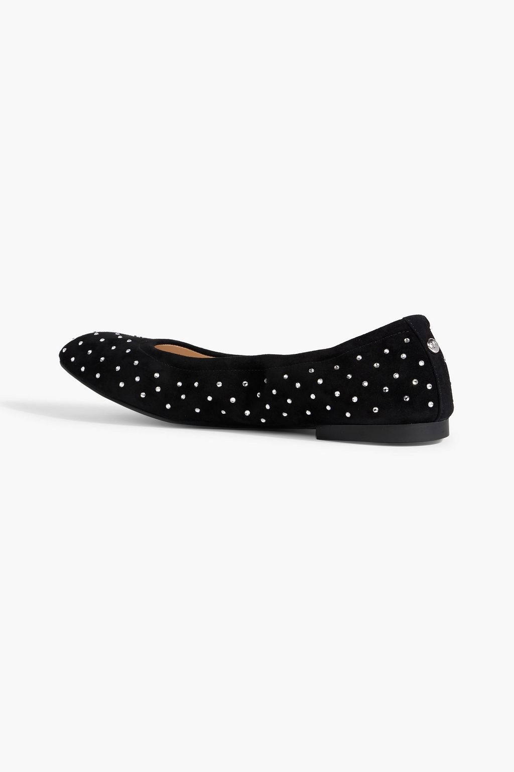 STUART WEITZMAN Bling crystal-embellished suede ballet flats