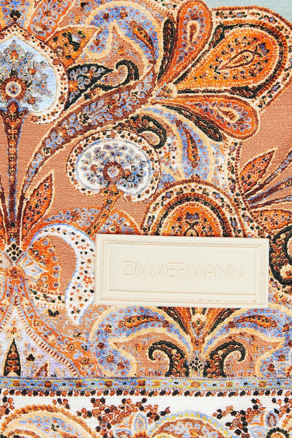 ZIMMERMANN Tasseled floral-print cotton-terry towel